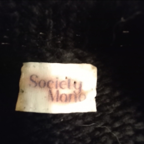 Society Mano Handmade Knit Girlhoodcore Boho Dopamine Black White Egg Sweater M - Picture 9 of 11